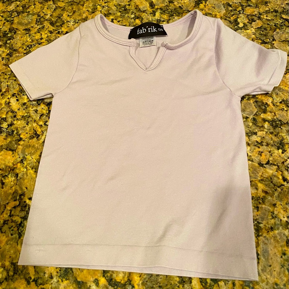 Fabrik light purple crop tee